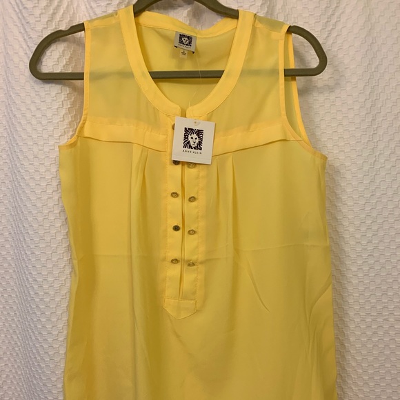 Anne Klein yellow top - Picture 1 of 5